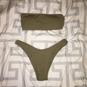 Olive green bikini